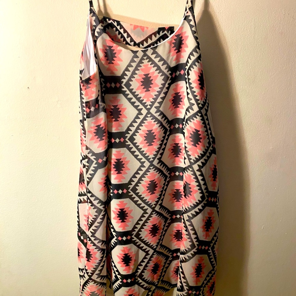Mini dress with triangle cut out in back